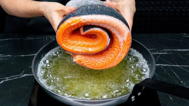 Легкий и вкусный ужин из лосося