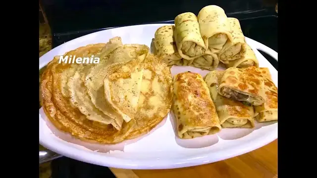 Блинчики с курицей и грибами