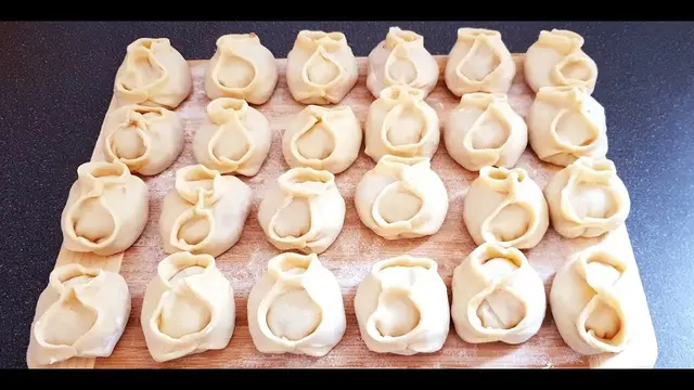 Манты из нарезанного мяса