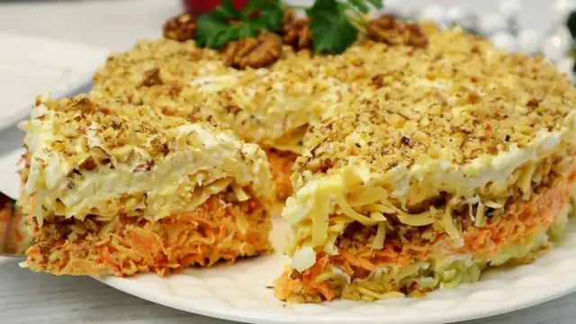 Салат «Шапка Мономаха» без мяса