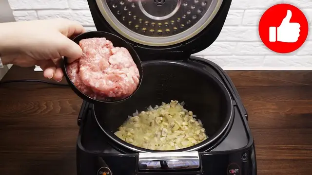 Фарш с грибами в мультиварке на ужин