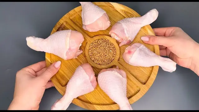 Вкусный ужин из куриных ножек с гречкой