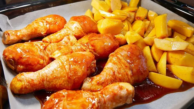 Курица с картошкой в духовке