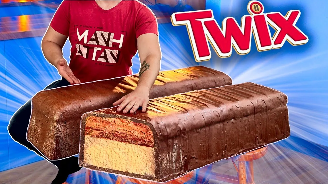 Приготовили огромный Twix весом в 220 килограмм