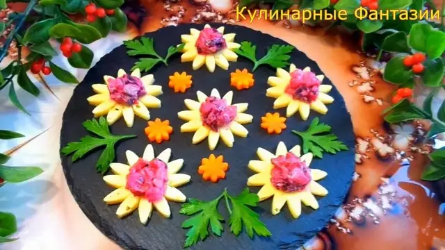 Очень вкусная закуска с селедочкой