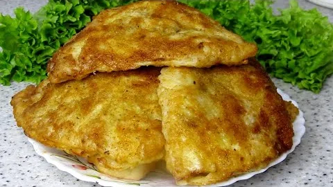 Капустные чебуреки на сковородке 