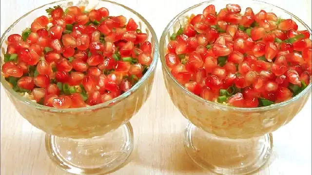 Мясной салат на праздничный стол 