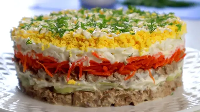 Вкуснейший салат из печени