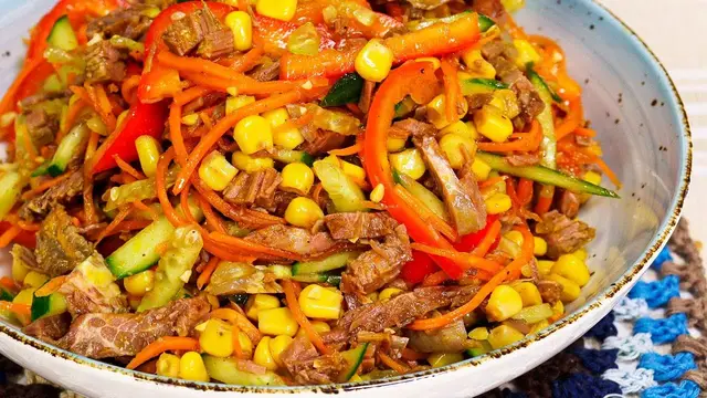 Обалденно вкусный салат с говядиной