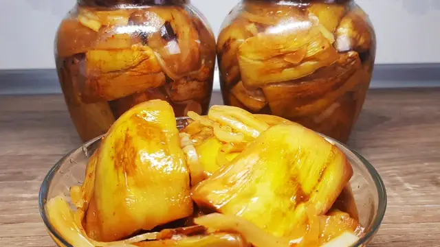 Шашлык из баклажанов на зиму