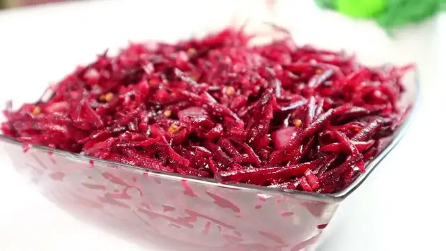 Вкусный новый  салат из свеклы по- корейски
