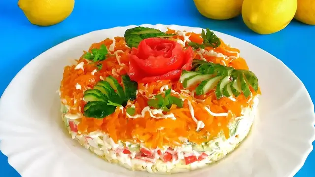 Салат царский с крабовыми палочками
