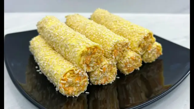 Чудесная закуска Сырные трубочки