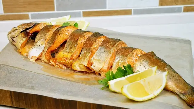 Красная рыба  в духовке