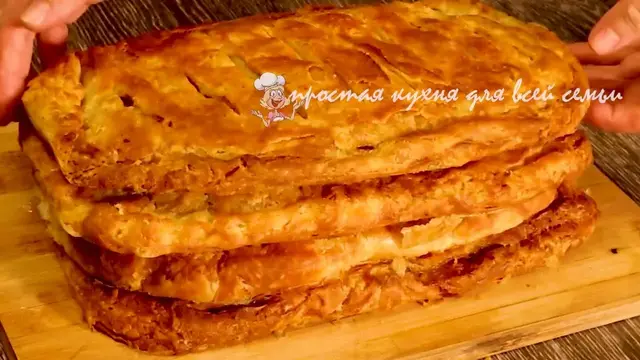 Обалденная лепешка в духовке с мясом