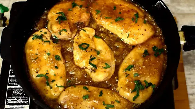Куриная грудка в солено-сладком соусе