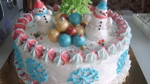 Торт с персиками