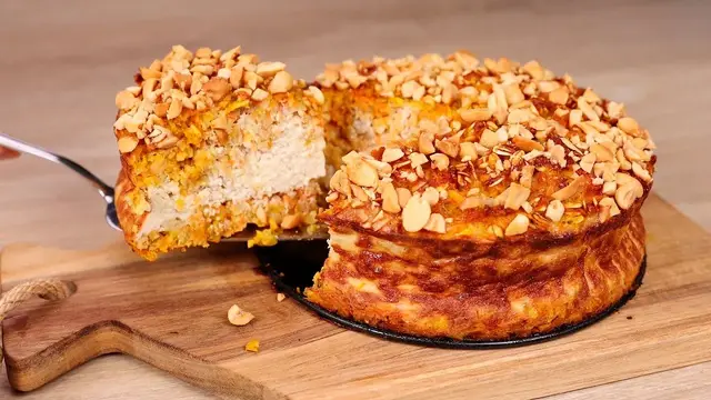 Простой десерт из яблок и моркови