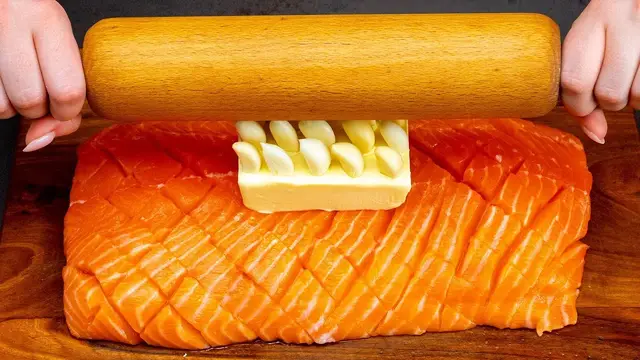 Вкусный лосось на ужин