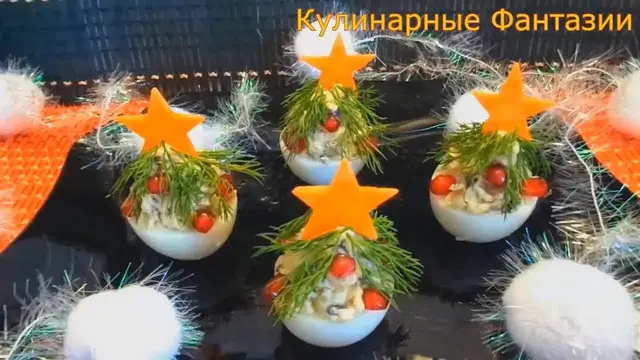 Великолепная новогодняя закуска из шампиньонов 