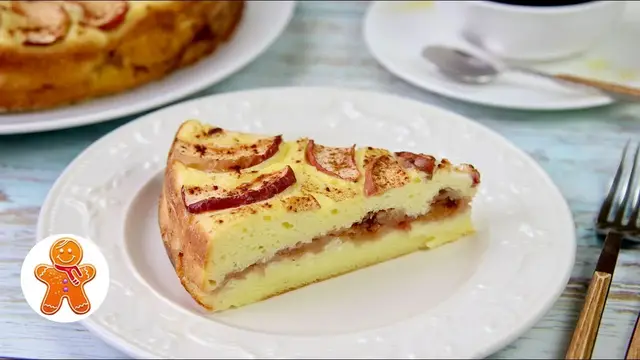 Творожная запеканка с яблоками 