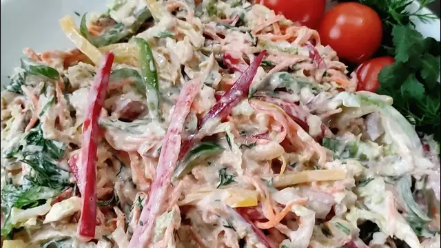 Лёгкий весенний салат на праздничный стол 