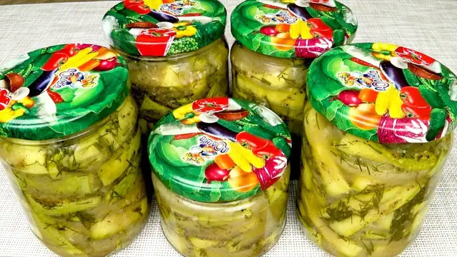 Кабачки с горчицей и чесноком на зиму