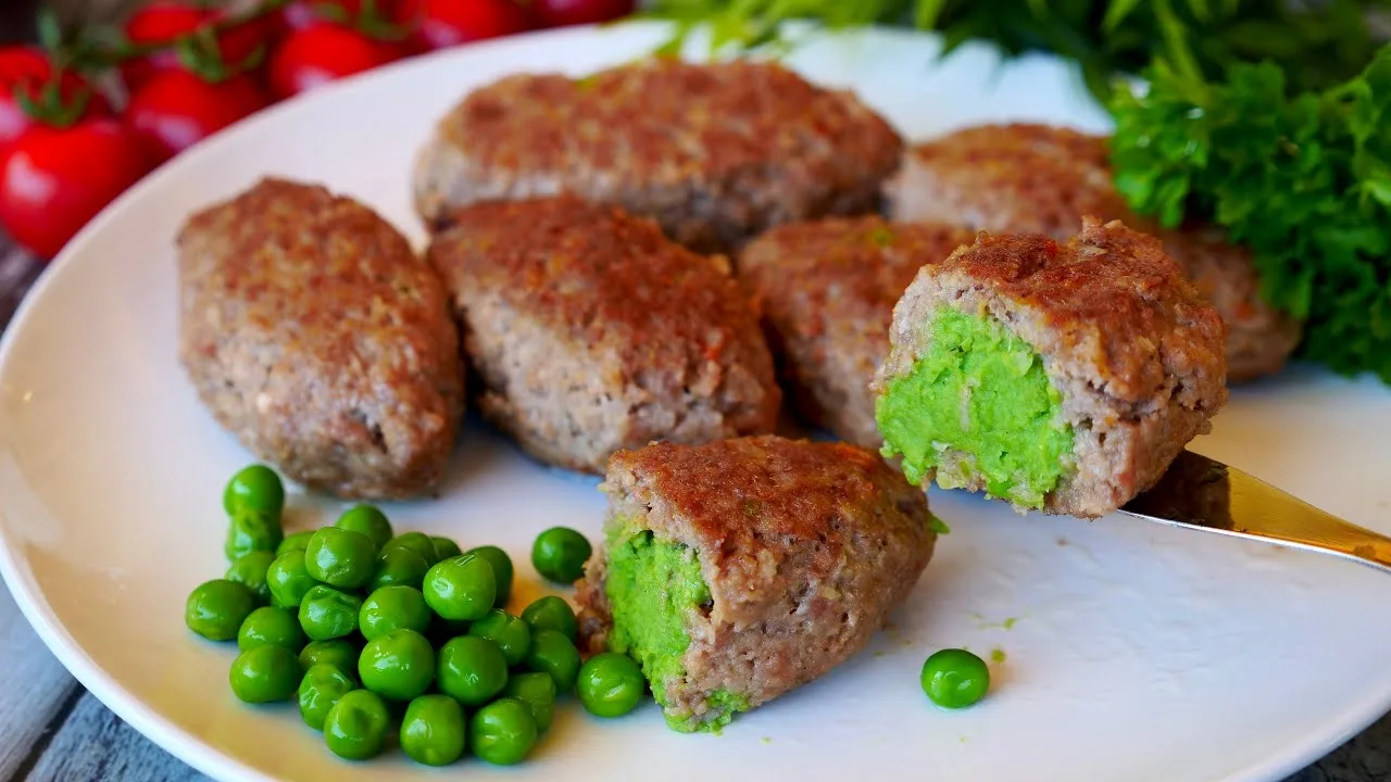 Очень вкусные котлеты с зеленым горошком