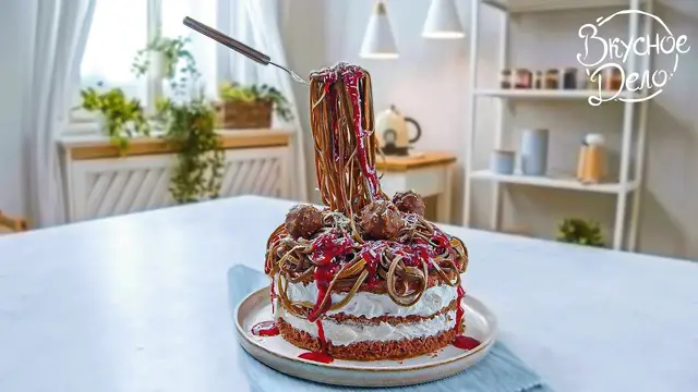 Вкусный бисквитный торт