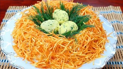 Праздничный салат с курицей и кукурузкой