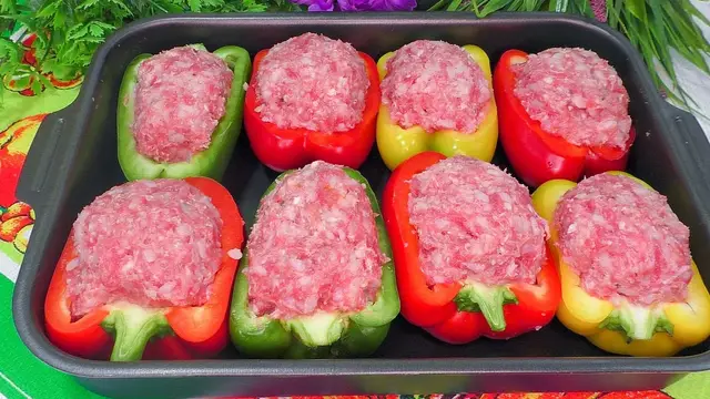 Фаршированный перец на праздничный стол 