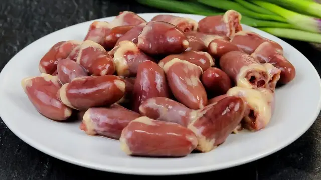 Жаренные куриные сердечки