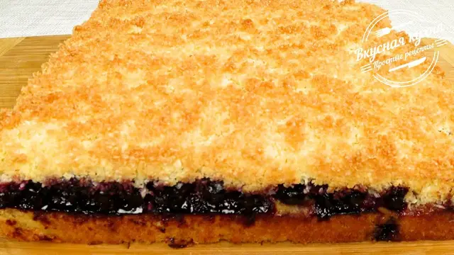 Нереально вкусный черничный пирог к чаю