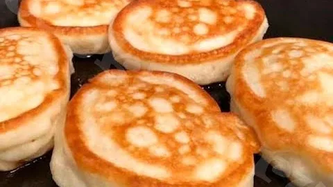Пышные оладьи на сковородке 