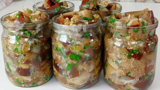 Улётный салат из баклажанов на зиму