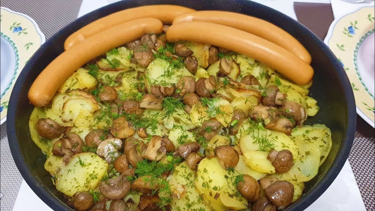Жареная картошка с грибами