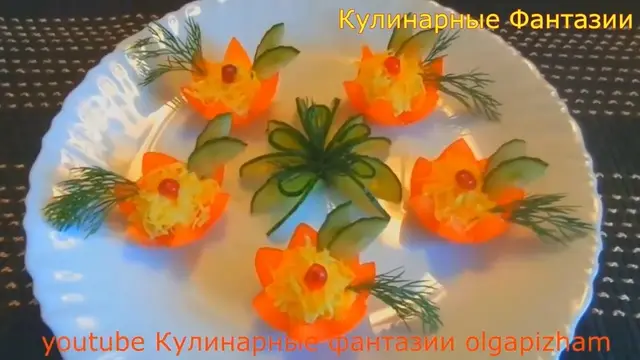 Красивые закуски из помидоров