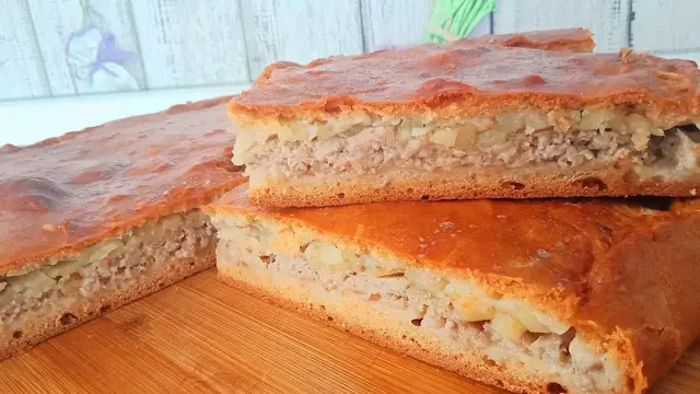 Сочный пирог с мясом
