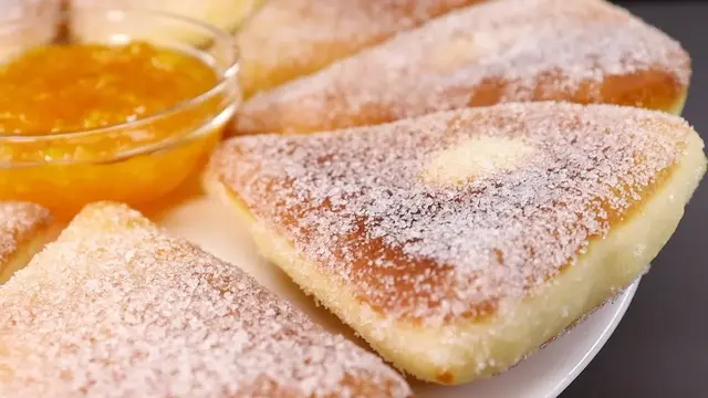 Пышные пончики к чаю