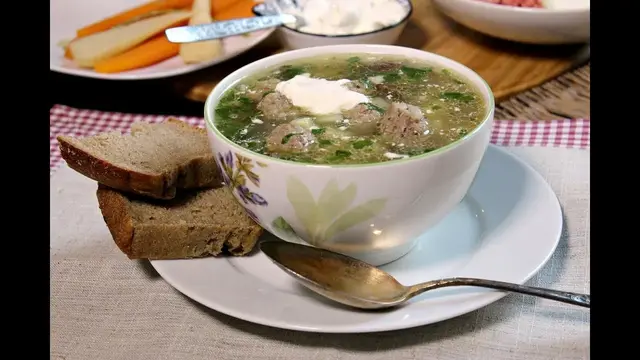Картофельный суп с фрикадельками
