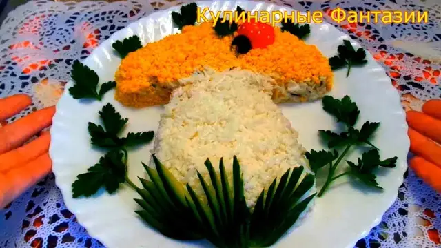 Салат из пекинской капусты и куриной грудки на праздничный стол 