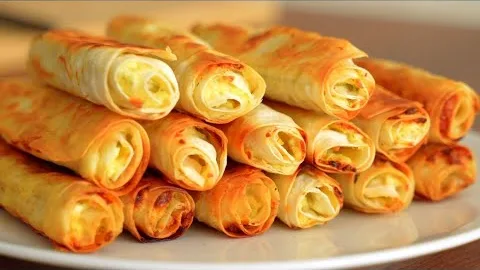 Ленивые пирожки с творогом и сыром из лаваша