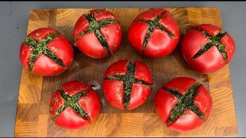 Вкусная закуска из помидор