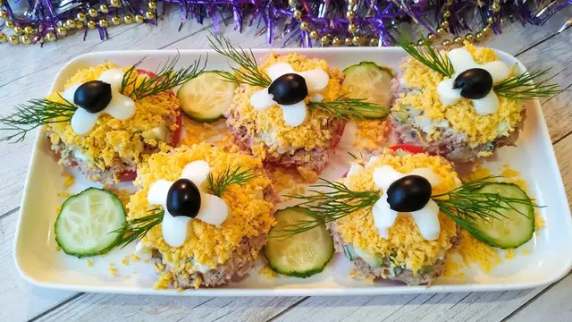 Быстрая закуска на праздничный стол 
