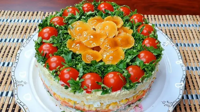 Салат из куриного филе на Новый год 