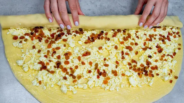 Вкусная выпечка с творогом