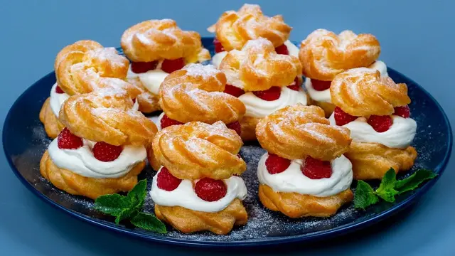 Мини эклеры к чаю