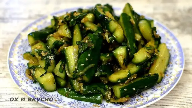 Отличная закуска из огурцов 