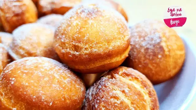 Быстрые пончики на сгущёнке
