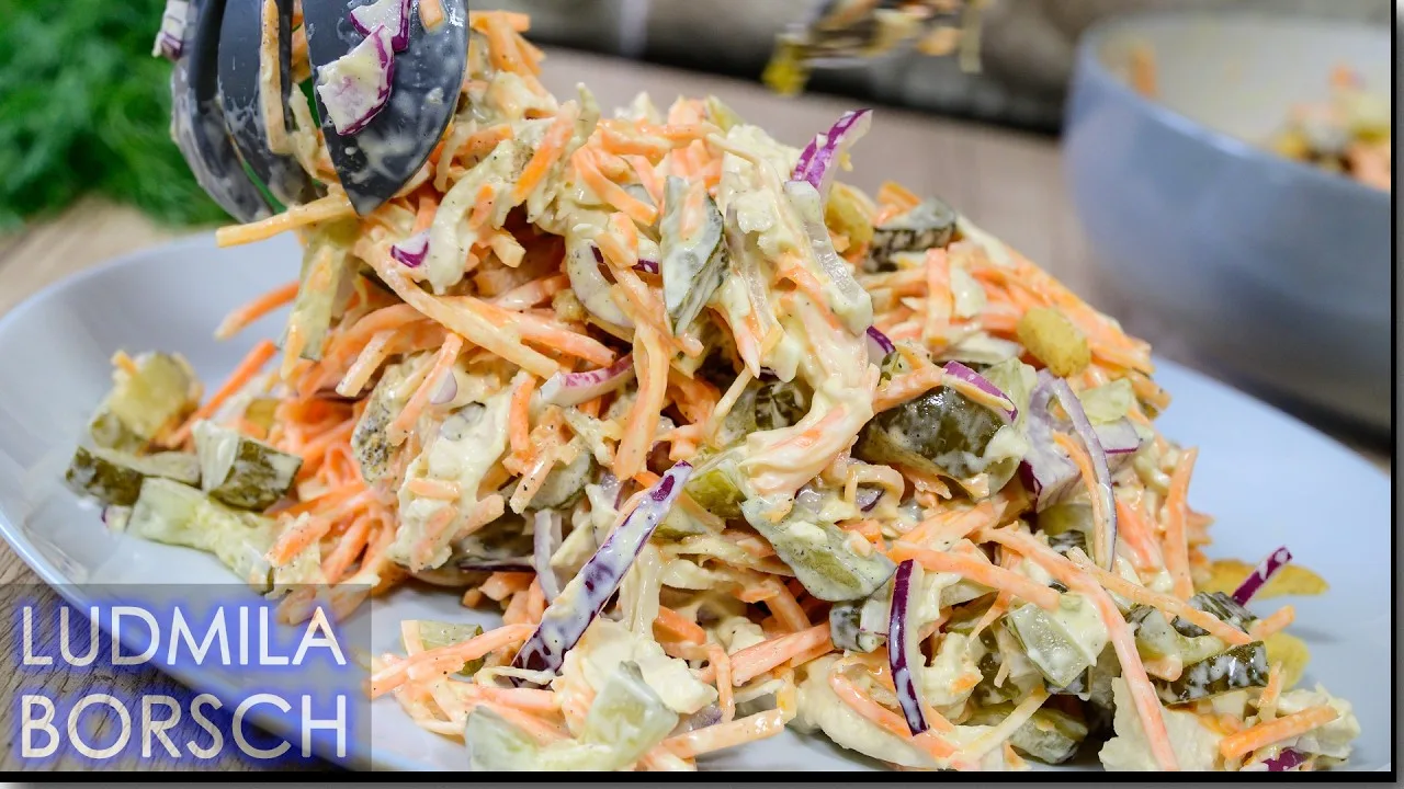 Салат с мясом и корейской морковью